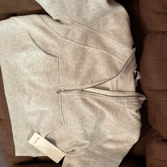 Lululemon Scuba Oversized 1/2 zip hoodie,Color:Heathered Light Grey, Size: XS/S - Picture 1 of 6